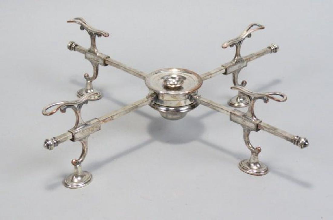 Georgian English Silverplate Dish Cross, (1 of 2)