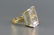 Topaz & Diamond Ring, fine large light pink gem - 2