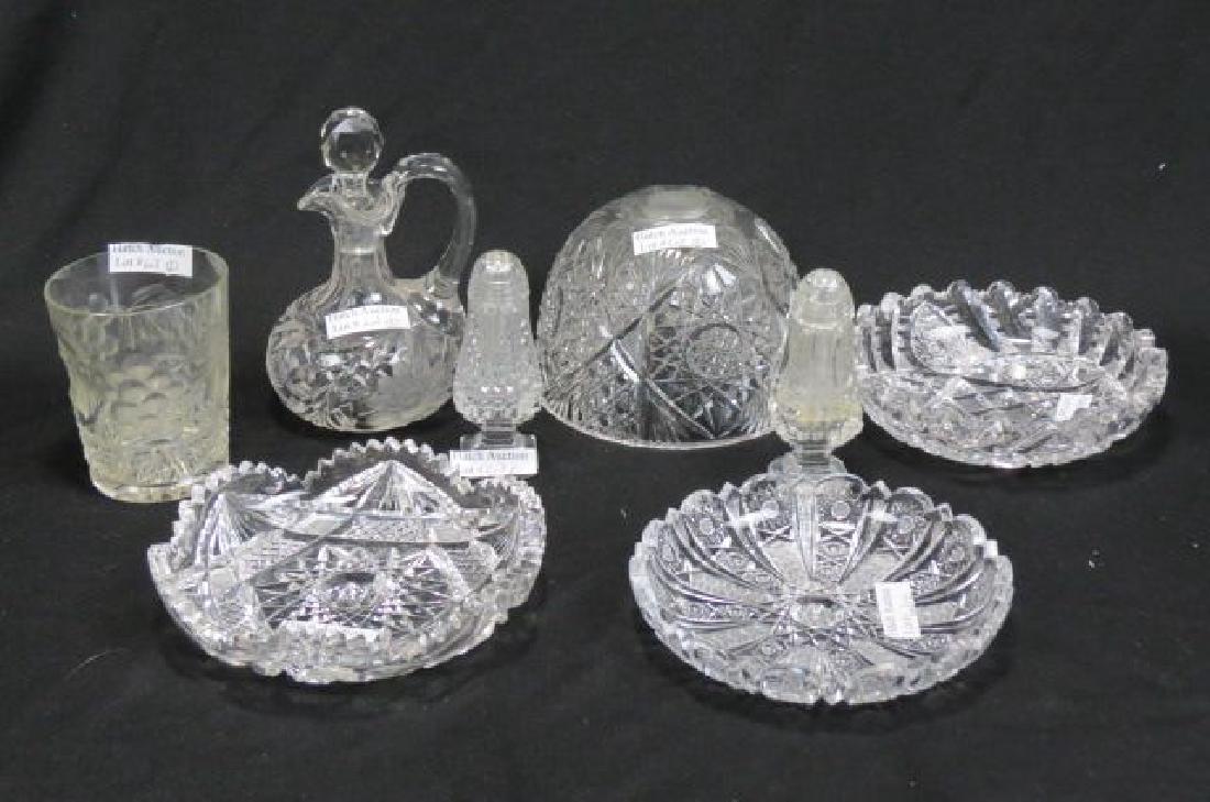 9 pcs. of Cut Glass; (1 of 4)