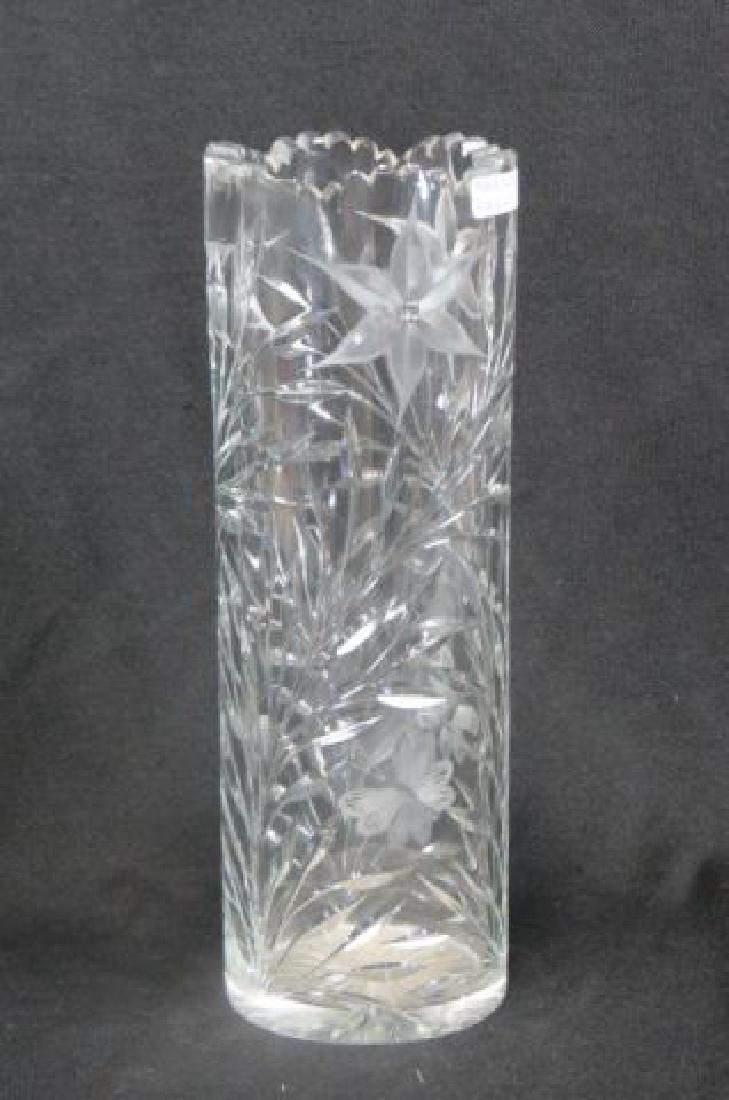 Pairpoint Cut Glass Vase, (1 of 2)