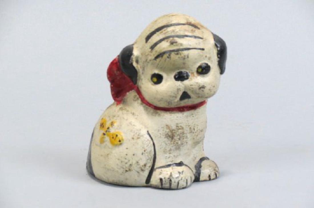 Figural Cast Iron Doorstop of Character Puppy, (1 of 2)