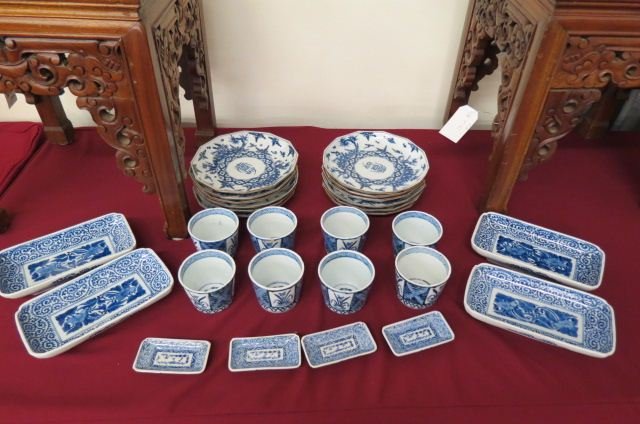 Blue Imari Porcelain Sushi Service, (1 of 9)