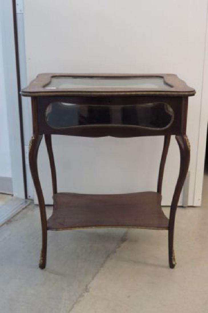 French Inlaid Vitrine Cabinet, (1 of 5)