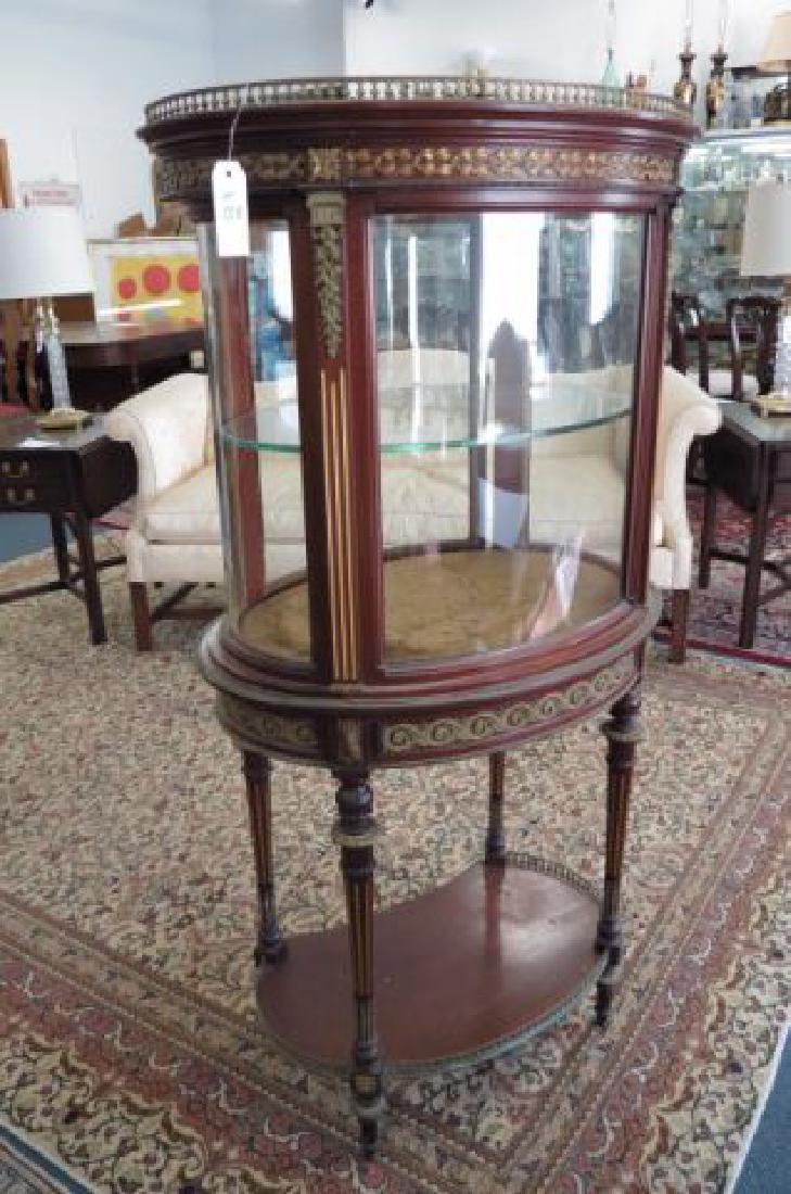 Oval French Victorian Vitrine Cabinet, (1 of 6)