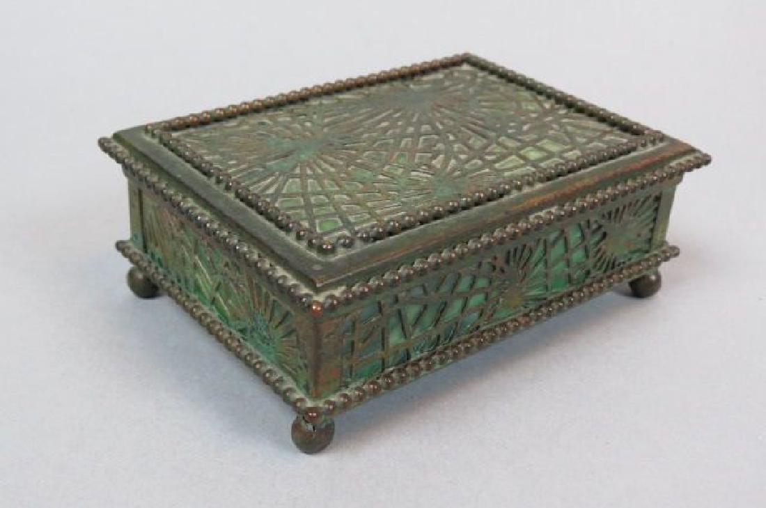 Tiffany Studios "Pine Needle" Bronze Box, (1 of 5)