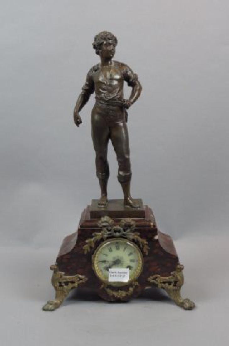 Raison & Thomas French Figural Mantle Clock, (1 of 6)