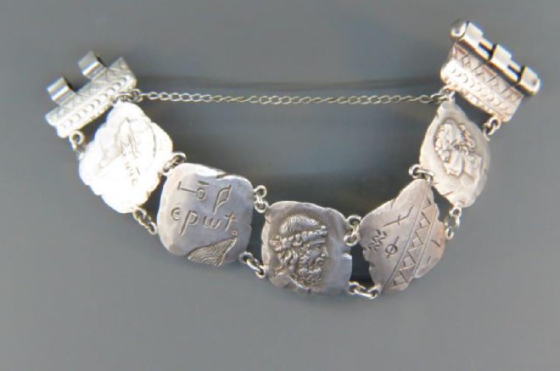 Shiebler Aesthetic Sterling Medallion Bracelet, (1 of 3)