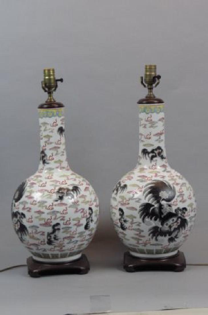 Pair of Chinese Porcelain Lamps, (1 of 11)