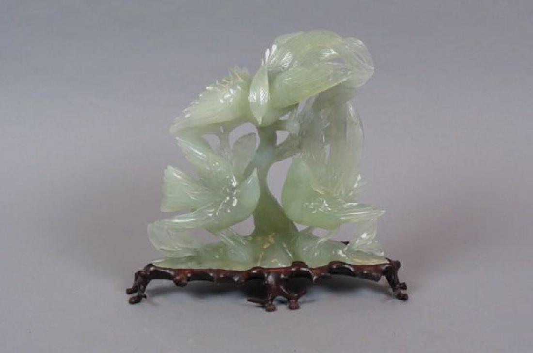 Chinese Carved Jade Figurine of Birds, (1 of 6)