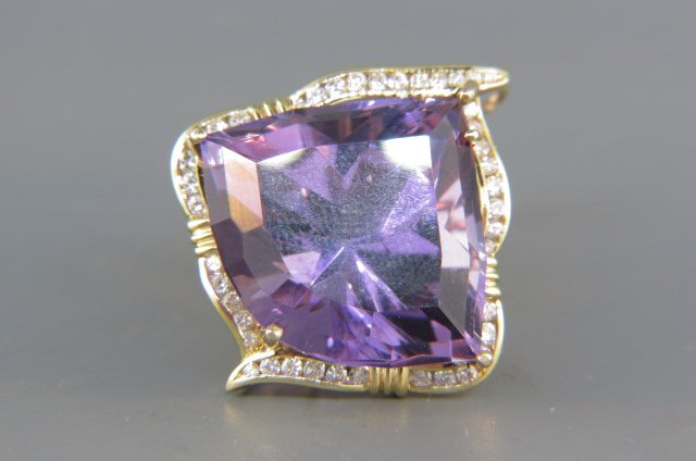 Amethyst & Diamond Pendant, (1 of 4)