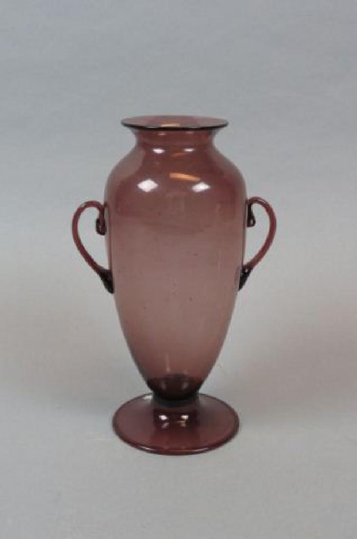 Amethyst Art Glass Vase, (1 of 4)