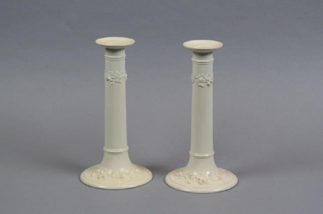 Pair of Wedgwood Creamware Candlesticks, (1 of 5)