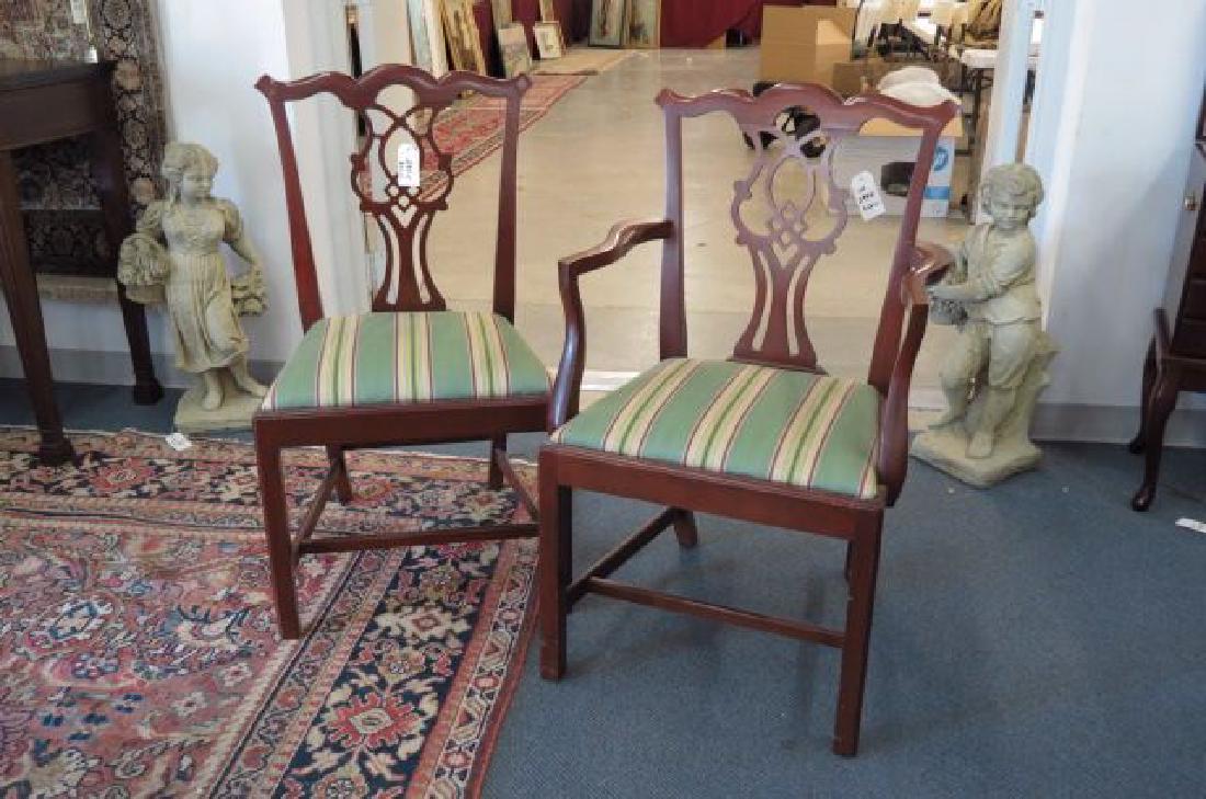 Set of 8 Mahogany Chippendale Chairs. (1 of 3)