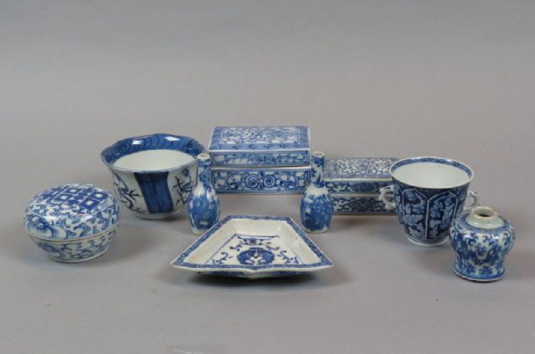 9 pcs. Chinese Blue & White Porcelain, (1 of 5)