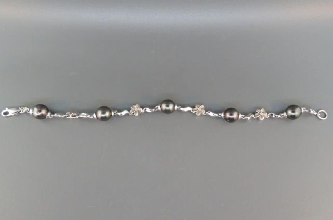 Black Pearl & Diamond Bracelet, (1 of 3)