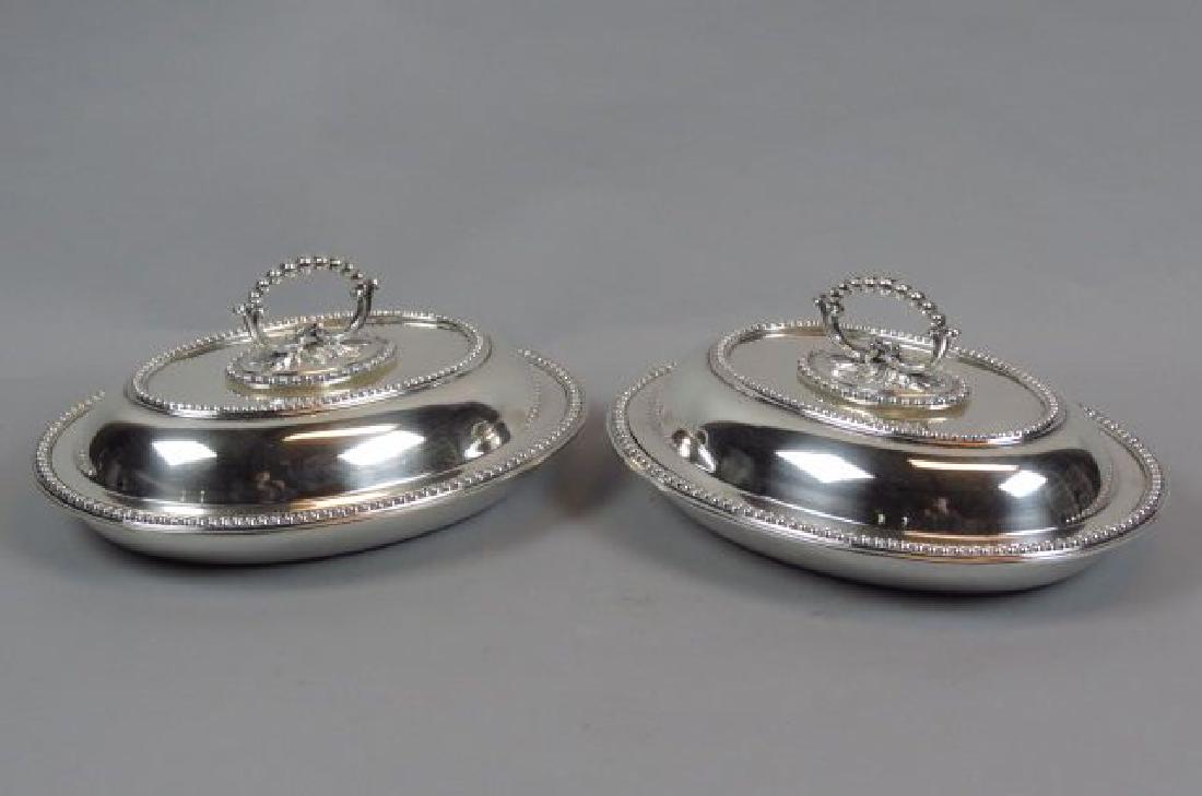 Pair of English Silverplate Entree Servers, (1 of 4)
