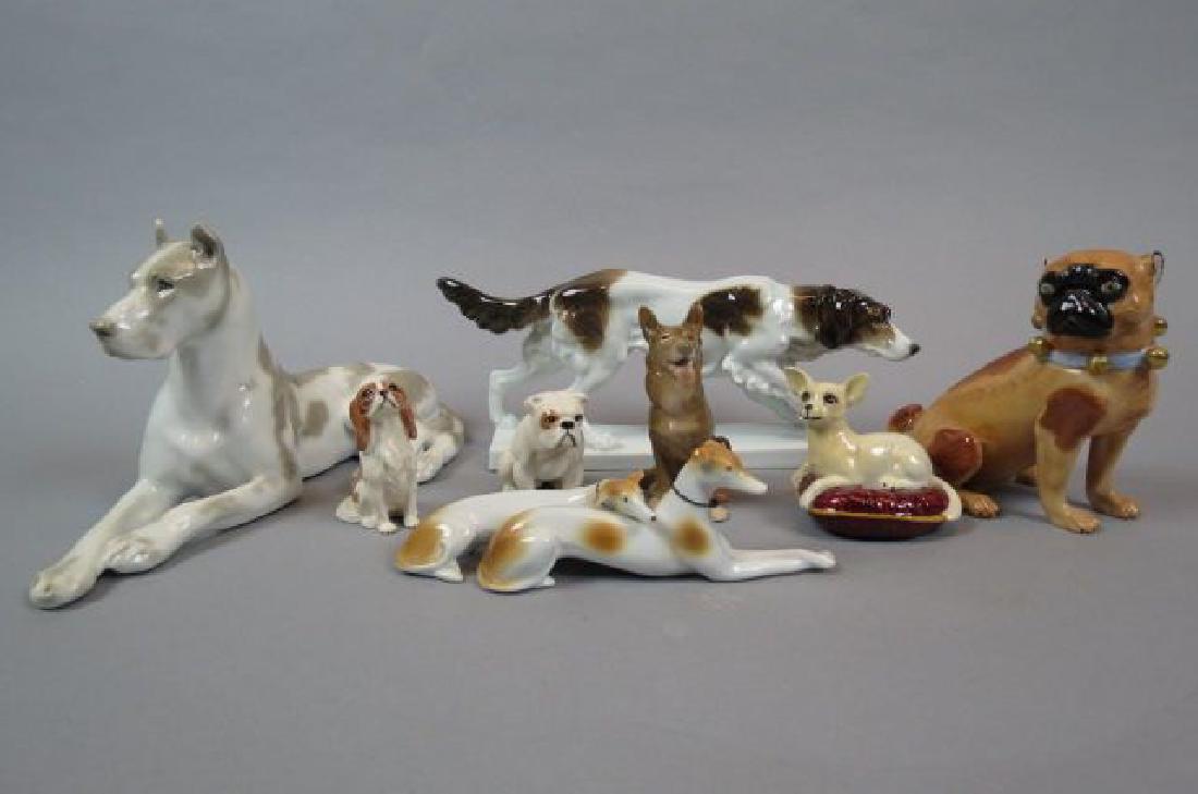 8 Porcelain Dog Figurines, (1 of 7)