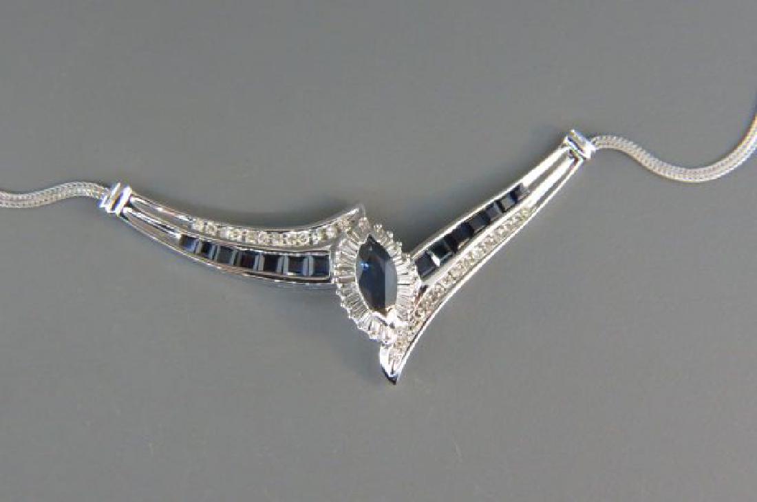 Sapphire & Diamond Necklace, (1 of 3)