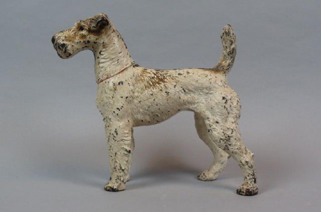 Cast Iron Figural Doorstop of  Wire Haired Terrier (1 of 8)