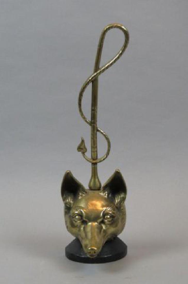 English Figural Fox Head Doorstop, (1 of 5)