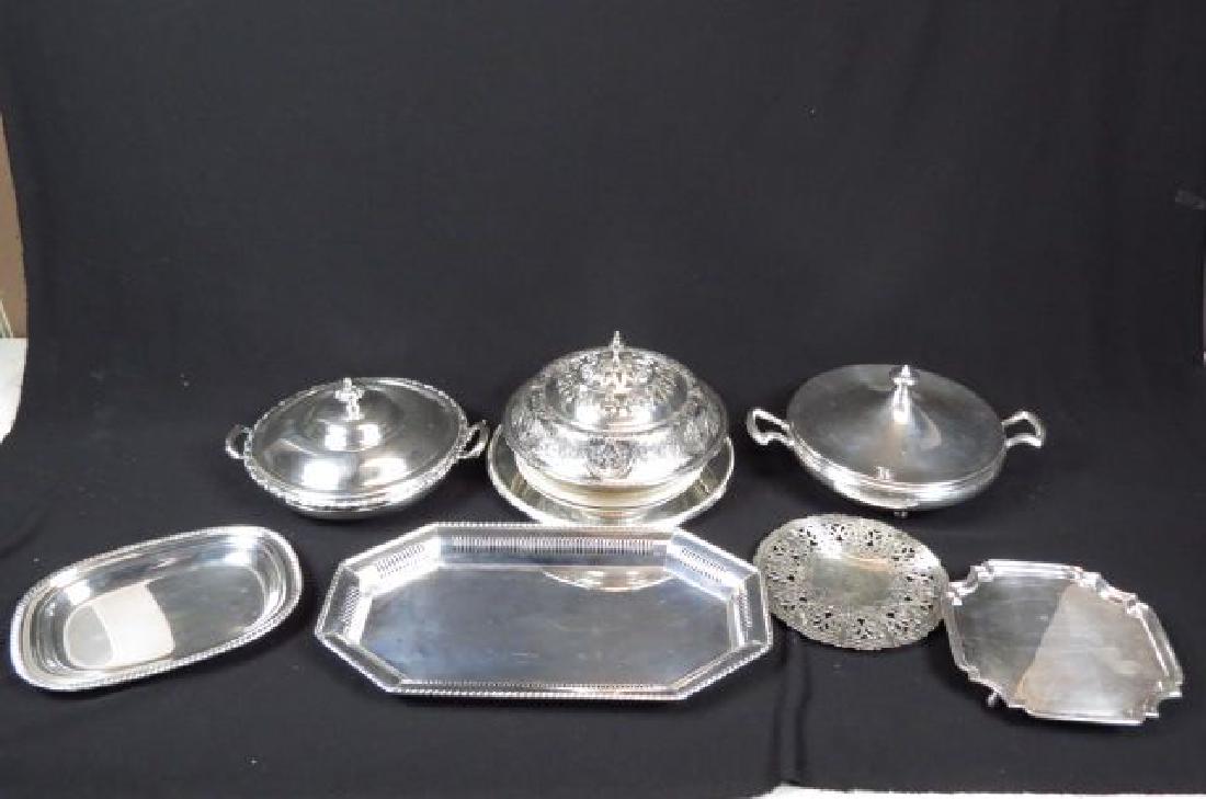 8 pcs. Silverplate Holloware; (1 of 6)