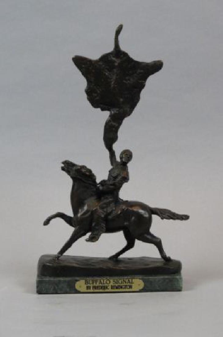 Bronze Figurine "Buffalo Signal" after Remington, (1 of 5)