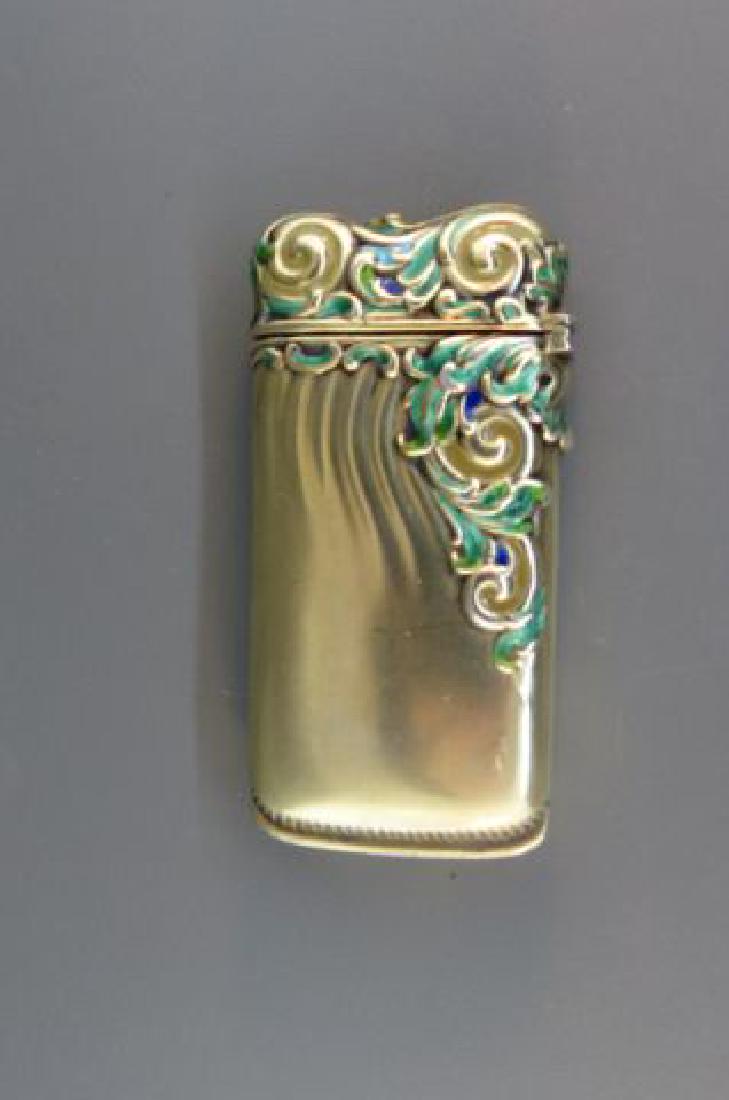 Enameled Sterling Silver Match Safe by Whiting, (1 of 4)