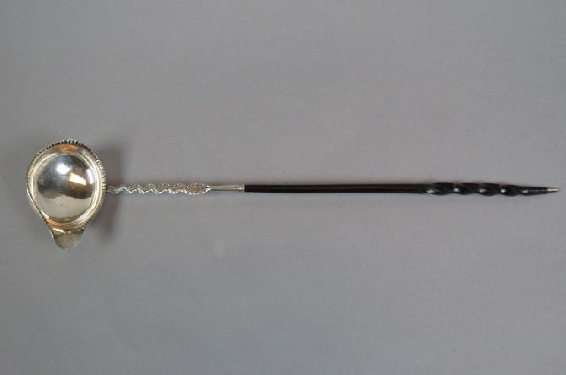 English Georgian Sterling Silver & Horn Ladle, (1 of 3)
