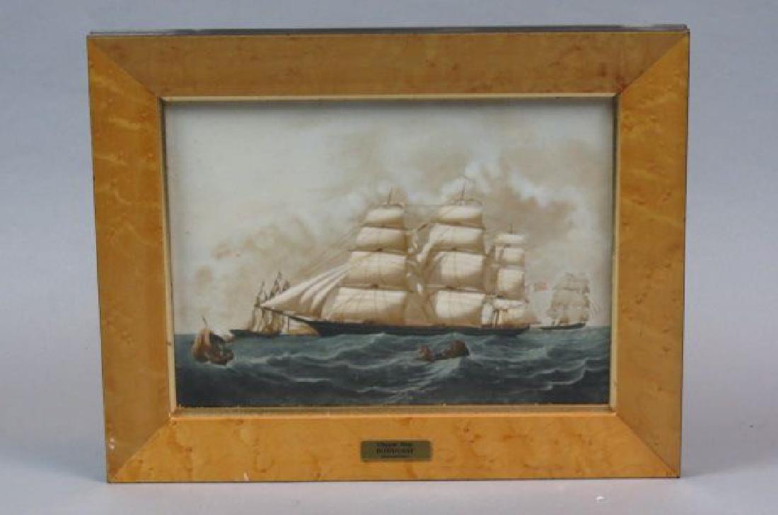 Wedgwood Porcelain Plaque Clipper Ship, Hurricane, (1 of 3)