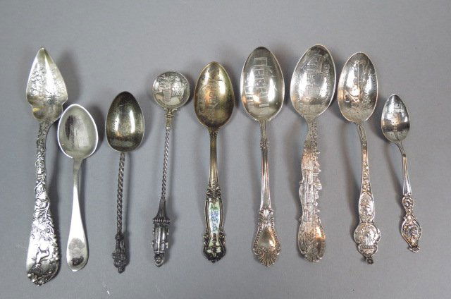 8 Sterling Silver Souvenir Spoons; (1 of 6)