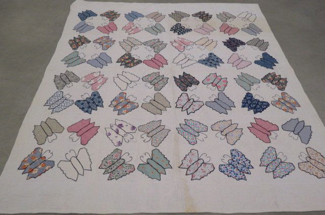 1920's Handmade "Butterfly" Quilt, (1 of 5)