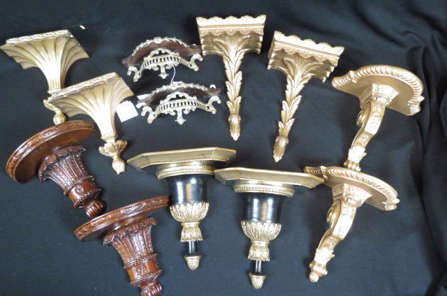 6 Pairs of Decorative Wall Shelf Brackets, (1 of 5)