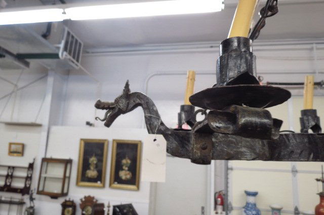 Gothic Style Wrought Iron Hanging Light (1 of 3)