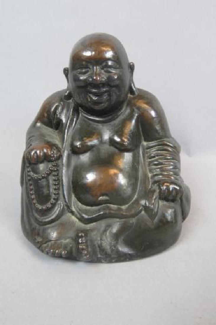 Chinese Bronzed Seated Buddha, (1 of 7)