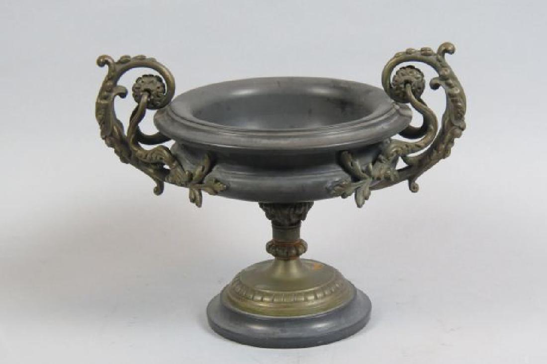 19th Century Bronze & Marble Compote, (1 of 5)