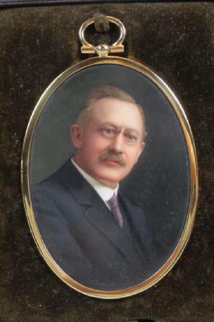 Painting on Porcelain Plaque of a Gentleman, (1 of 3)