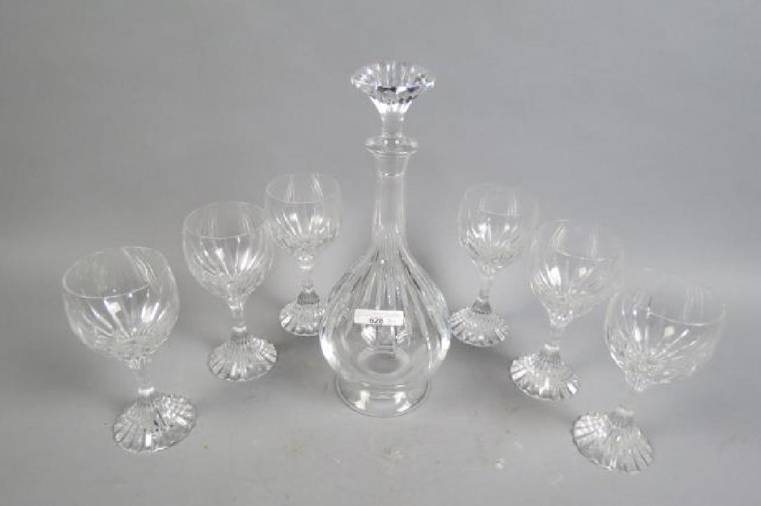 Baccarat " Massena " Crystal Decanter & 6 Wines, (1 of 2)
