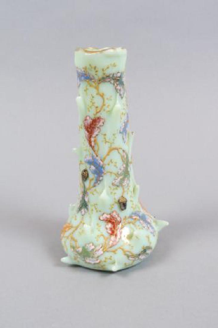 Moser Art Glass Enameled Vase, (1 of 3)