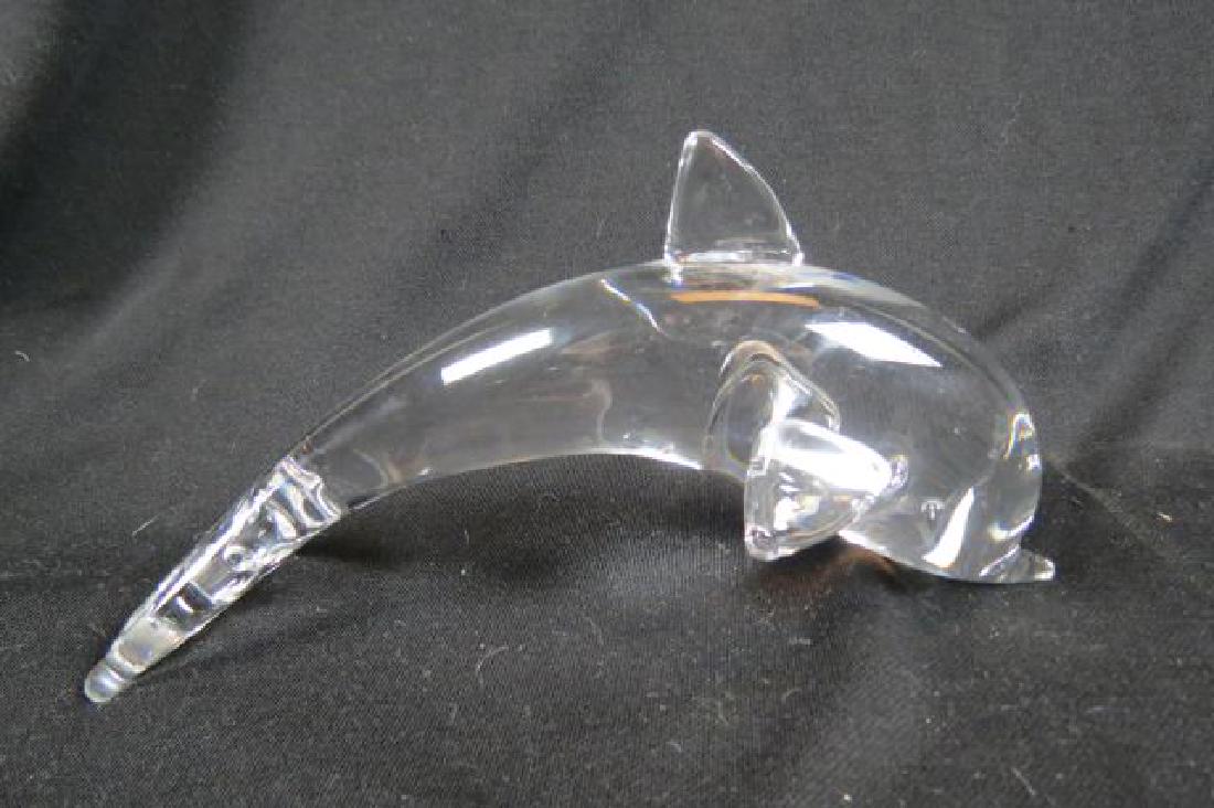 Steuben Crystal Figurine of a Porpoise, (1 of 3)
