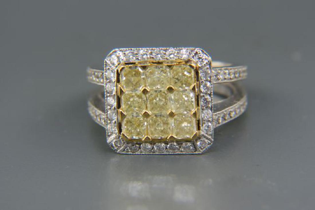 Fancy Yellow & White Diamond Ring, (1 of 9)