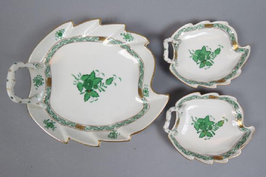 3 Herend "Chinese Bouquet" Leaf Dishes, (1 of 4)
