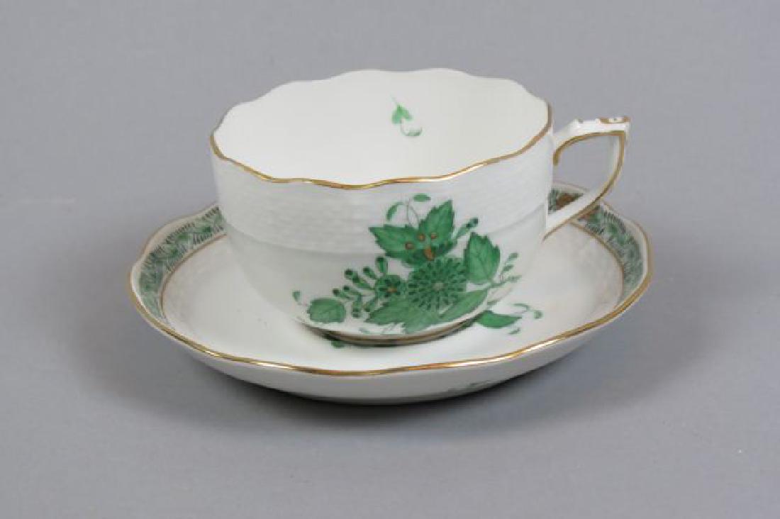 12 Herend "Chinese Bouquet" Cups & Saucers, (1 of 5)