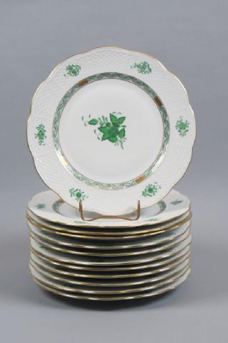12 Herend "Chinese Bouquet" Dinner Plates, (1 of 4)