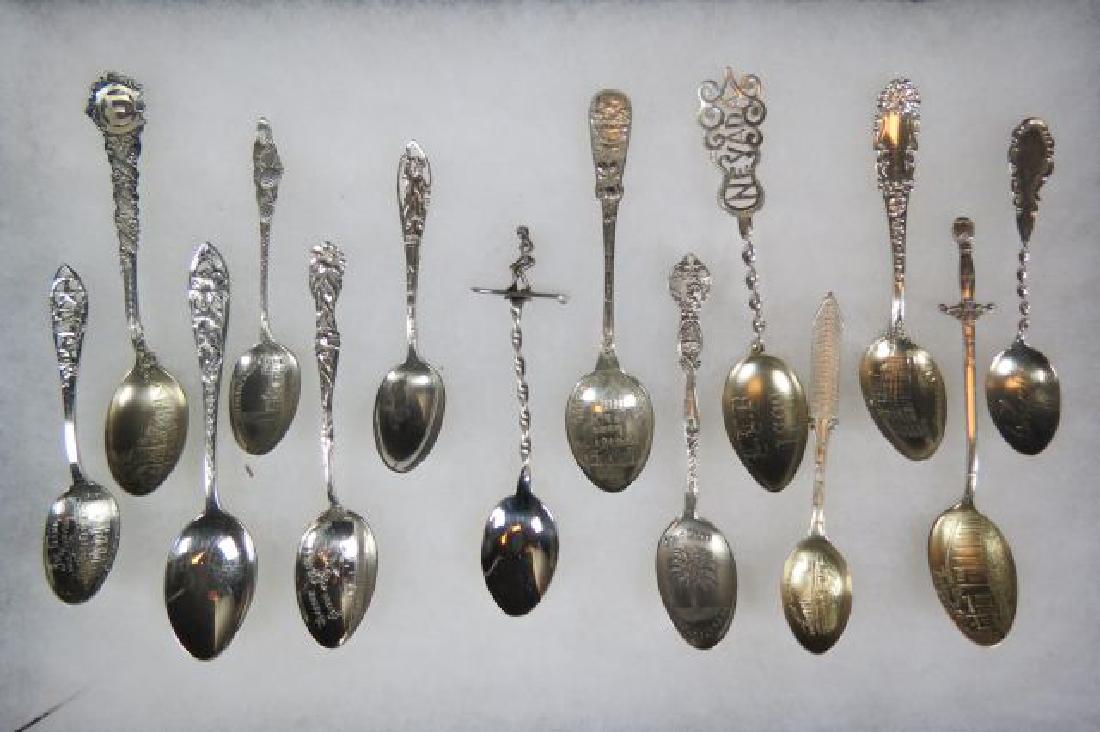 14 Sterling Silver Souvenir Spoons, (1 of 4)
