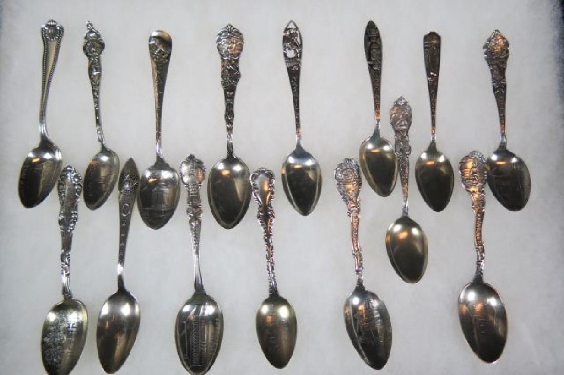 15 Sterling Silver Souvenir Spoons, (1 of 4)