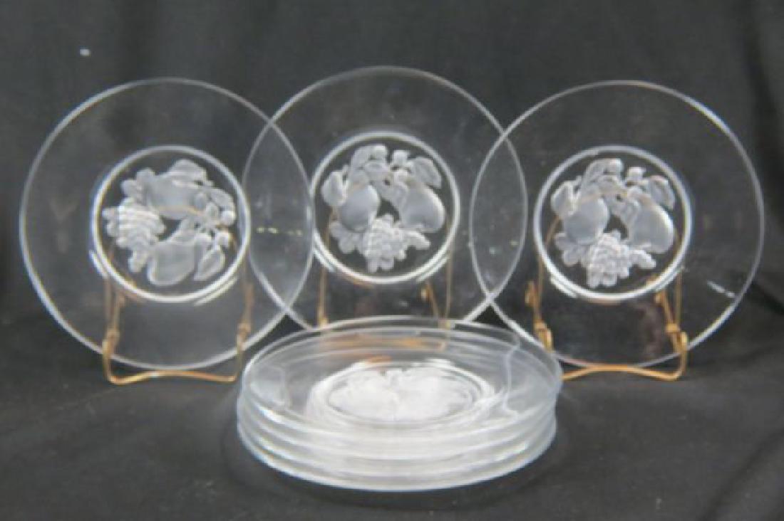 8 Val St. Lambert Crystal Salad Plates, (1 of 4)