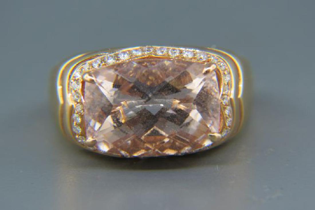 Morganite & Diamond Ring, (1 of 4)