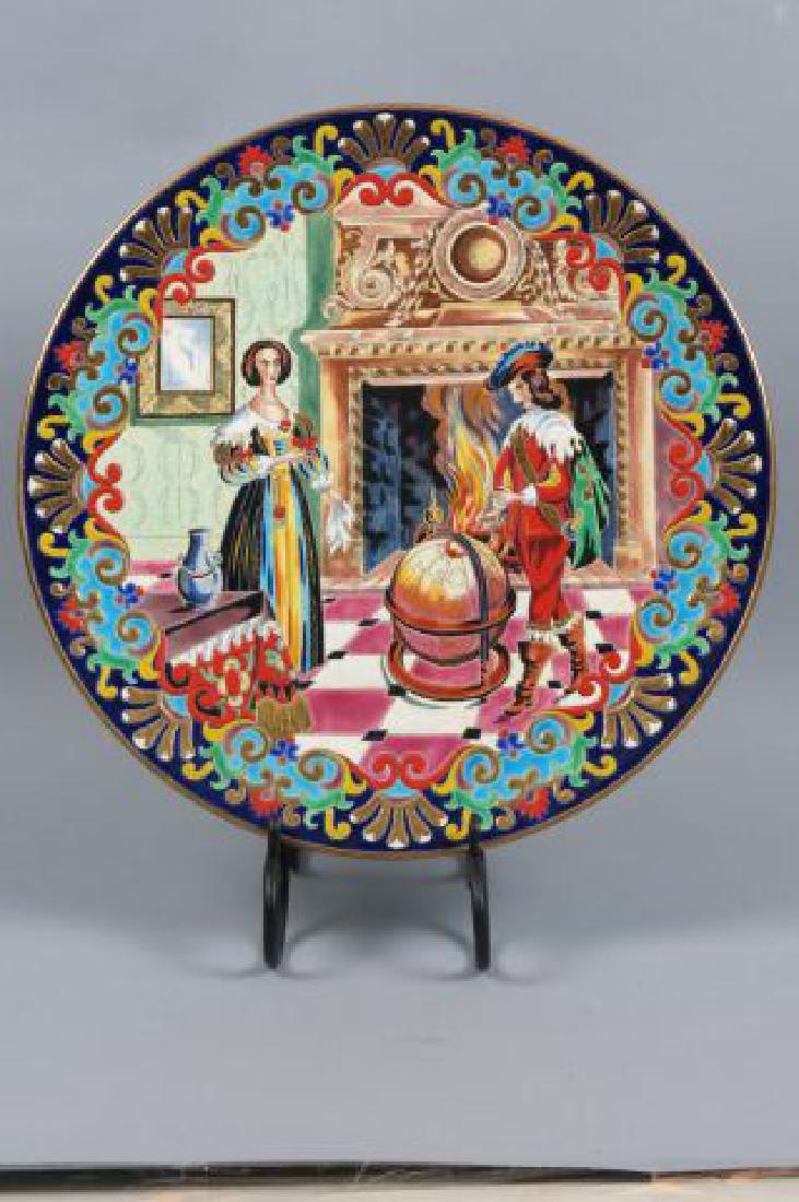 Longwy French Art Pottery Charger, (1 of 7)