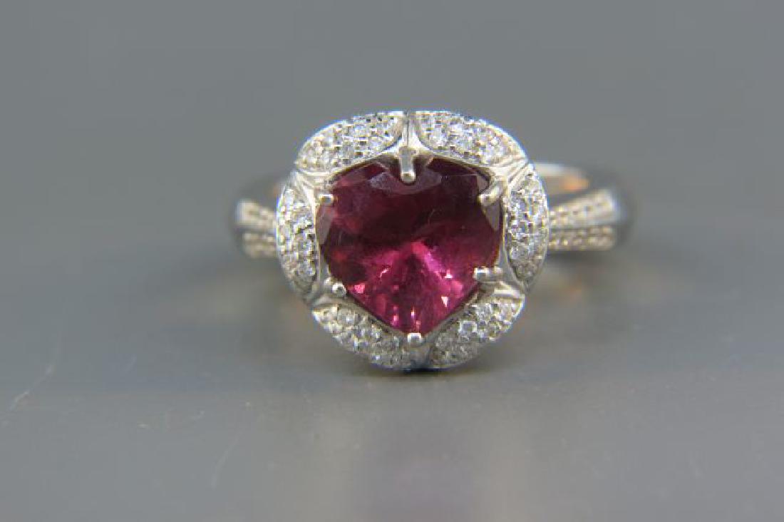 Red Tourmaline & Diamond Ring, (1 of 5)