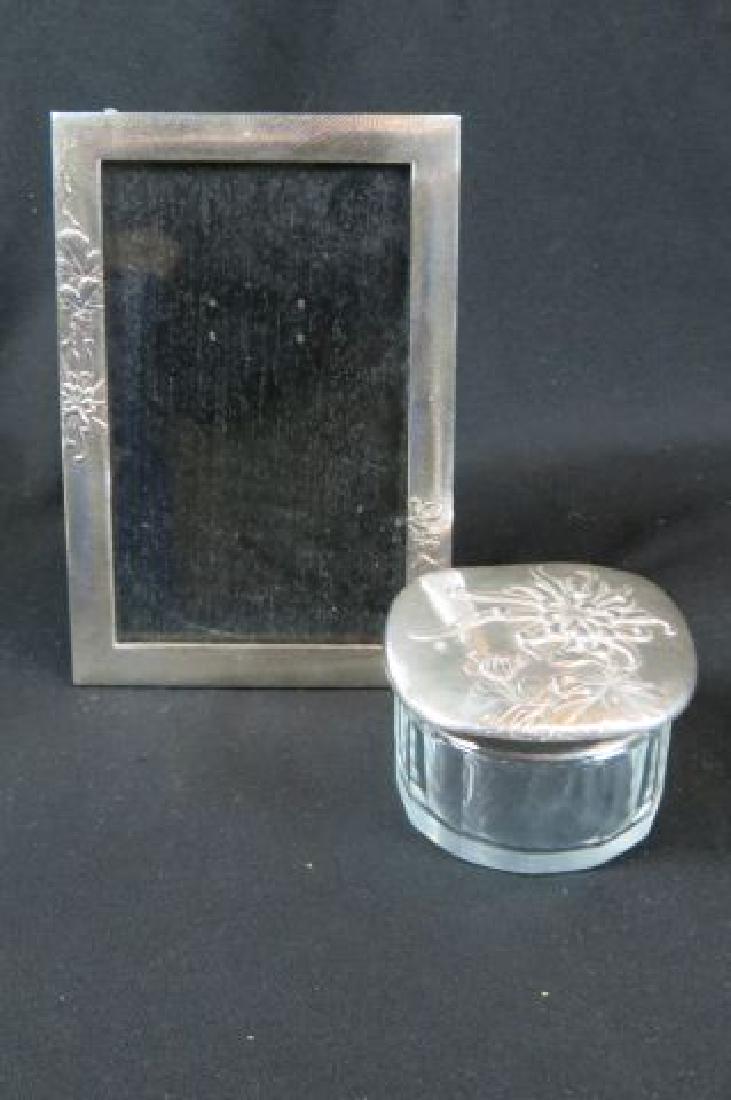2 Japanese Sterling Silver Dresser Items; (1 of 3)